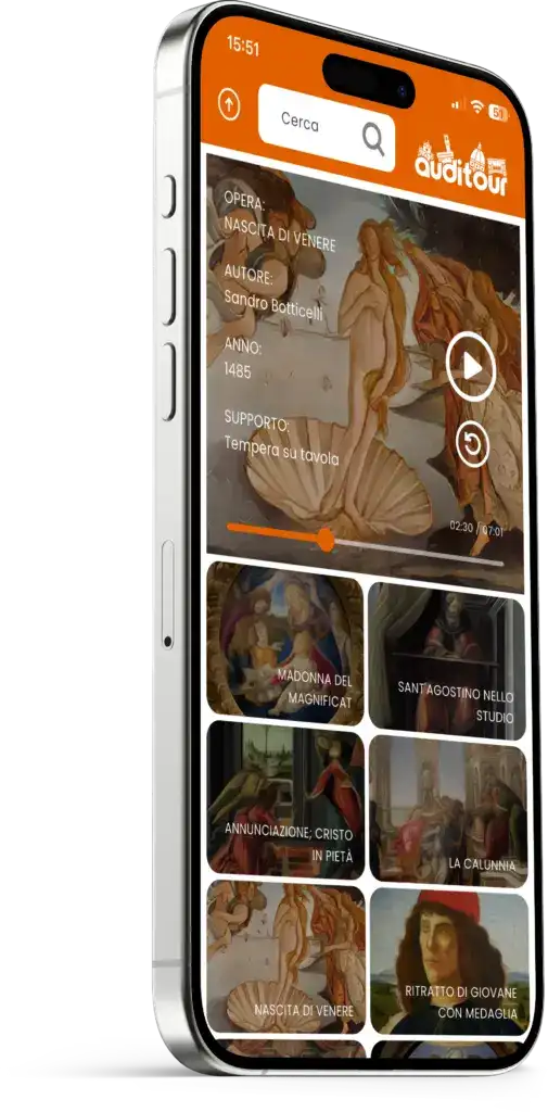 App Auditour - Mappa delle sale degli Uffizi su iPhone